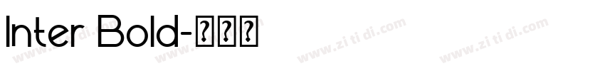 lnter Bold字体转换
